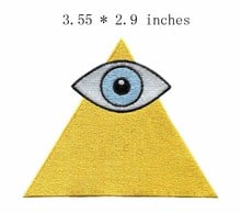 The big eye embroidery patch 3.55" wide  clothing patch/look forward/search 2024 - buy cheap