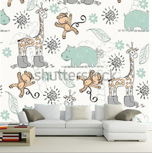 Custom 3D murals,Sweet babies doodle  pattern. Babies background,living room sofa TV wall children bedroom wall paper 2024 - buy cheap