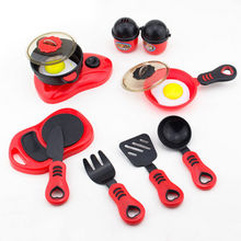 12Pcs/Set Kitchen Toy Utensils Cooking Pots Pans Dishes Mini Simulation Play House Toy Children Cookware Pretend Play Toys 2024 - buy cheap