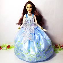 Один предмет, Кукольное свадебное платье принцессы, одежда благородное вечернее платье для куклы Барби, модный дизайн, наряд лучший подарок для девочки, кукла 55YF 2024 - купить недорого