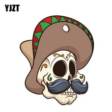 YJZT 13.2CM*16CM Accessories Sugar Skull Helmet Reflective Car Sticker Decal 6-0726 2024 - buy cheap