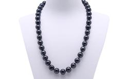 Women Jewelry natural pearl 11mm black pearl fashion necklace AAA Natural freshwater pearl handmade gift silver clasp 43cm 2024 - buy cheap