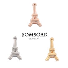 Somsoar Jewelry Charms EIFFEL TOWER KEYS Fit For Leather Wrappable Bracelet Necklace 10pcs/lot 2024 - buy cheap