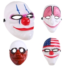 10pcs/lot Dallas/Wolf/Chains/Hoxton Clown Masks for Masquerade Party Scary Clowns Mask Payday 2 Halloween Horrible Mask 2024 - buy cheap