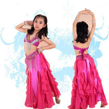 2016 Children Girls Belly Dance Costumes 3PCS(Bra+belt+skirt) Child Performance Dancing Set Evening Dresses Dancewear 2024 - buy cheap