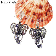 Elephant Head Earrings Vintage Long Drop Earrings Women Jewelry Charm Bijoux Party Earring Oil Diffuser Locket Party Jewelry 2024 - buy cheap