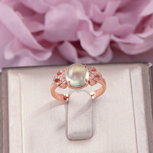 Anillos de joyería fina de piedras preciosas 100% naturales para mujeres S925 plata 8*7mm Prehnite Anillo Verde ovalado 18 K anillos de oro rosa R-PR012 2024 - compra barato