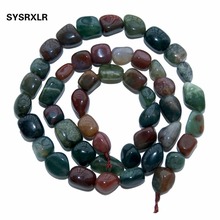 Wholesale 5-8 MM Irregular Shape Natural India Agat Stone Straight Hole Beads For Jewelry Making DIY Necklace Bracelet 2024 - buy cheap