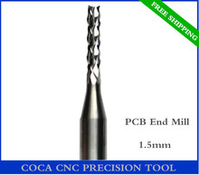 1.5mm,Free shipping,CNC Computer machine tool,Print Circuit Board End Mill,Solid Carbide Micro Corn drill bit,Mould, plastic 2024 - buy cheap