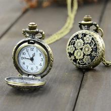 2017 relógio de bolso retro vintage steampunk quartzo colar escultura pingente corrente relógio de bolso reloj de bolsillo 2024 - compre barato