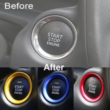 Car Interior Accessory styling Aluminum Alloy Engine Start Stop Ring Trim Ignition Key Ring for Mazda 3 Axela 2014-2017 #266391 2024 - buy cheap