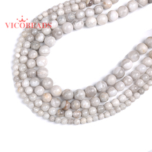 Natural Stone Beads White Crazy Agates Round Loose Beads 4 6 8 10 12 MM Fit Diy Fashion Jewelry Making Accessories 2024 - buy cheap