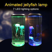 Lâmpada fluorescente led de 7 cores em água-viva para aquário, iluminação noturna decorativa, atmosfera romântica, carregamento usb, presente criativo 2024 - compre barato