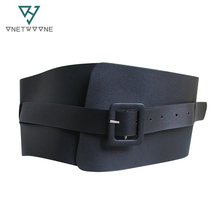 New Fashion Black Brown Waist Genuine Leather Belt Dress Coat Decorated Ceinture Luxury Girdle Black Wide Belt cummerbunds 2024 - buy cheap