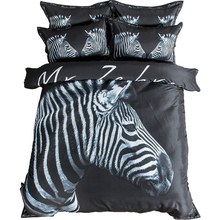 Black and White Animal Zebra Print Bedding Set Twin Queen King Size Duvet Cover Cotton Bed Sheet Pillowcase for Bedroom 2024 - buy cheap