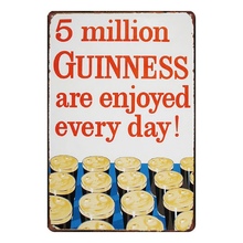 Milhões de Guinness Tin Placa Sinal do Metal Para A Parede Bar Casa Art cozinha 30X20 cm SA-2043 Placas Decorativas Do Vintage 2024 - compre barato