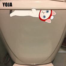 YOJA 8.4*24.7CM A Hide-And-Seek Cat Funny Room Decor Wall Decal WC Toilet Sticker T1-0148 2024 - buy cheap