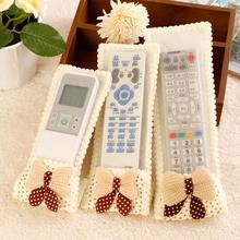 3pcs/set Dust-proof Bowknot TV Remote Control Case Air Condition Control Cover Textile Protective Bag TV Air Condition Protector 2024 - buy cheap