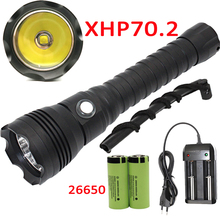 XHP70.2 LED Scuba Diving Flashlight Underwater 100M XHP70 Dive Torch Linterna Waterproof Lamp 26650 Battery +Charger 2024 - buy cheap