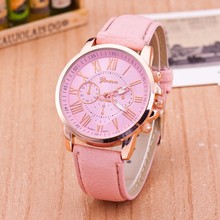 New Luxury Fashion Watch Geneva Casual Watch Women Roman Numerals Quartz Wristwatch leather Dress Watches reloj mujer 2024 - buy cheap