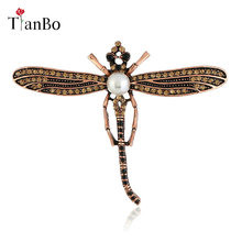2018 New Fashion Summer Jewelry Accessories Brooch For Girl Vintage Lovely Dragonfly Crystal Scarf Lapel Pin Brooches For Women 2024 - buy cheap