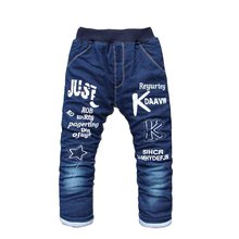 Детские штаны для мальчиков BibiCola, зимние плотные модные детские брюки, джинсы для маленьких мальчиков, повседневные джинсы для мальчиков, длинные брюки 2024 - купить недорого