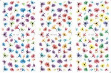 3 PACK/ LOT WATER TRANSFER DECAL NAIL ART NAIL STICKER WATER COLOR PAINTING FLYING FLOWER YE423-425 2024 - buy cheap