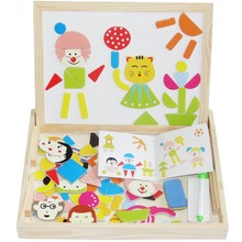 Creative Children Wooden Cartoon Clown 3D Puzzle Kids Toys Wisdom Jigsaw Early Education Puzzles Kids Toys Parent-Child Game 2024 - buy cheap