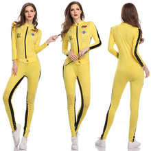 free shipping Sexy Miss Indy Super Car F1 Racer Racing Sport Driver Pure Color Onepiece Jumpsuit Girl Prix Fancy Costume 2024 - buy cheap