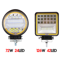 Niscarda-Barra de luz LED de trabajo superbrillante para conducción al aire libre, 4 pulgadas, 72, 126W, 6000K, para Jeep, ATV, UAZ, SUV, 4WD, 4x4, camión 2024 - compra barato