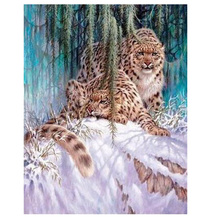 NEW 3D Diy Diamond Painting Snow leopard Handicraft Needlework Embroidery Full Resinstone Diamond Cross Stitch Mosaic Decoration 2024 - buy cheap