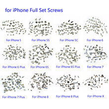 1 Juego de tornillos de plata conjunto completo de tornillos para iPhone 4 4S 5C 5S 5G 6G 6s 6 7 7P 8 8 plus X tornillos de reparación Kit completo de piezas de repuesto 2024 - compra barato