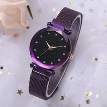 Relógios luxuosos para mulheres, para moças, magnéticos, céu estrelado, moda feminina, diamantes, relógio de pulso 2024 - compre barato