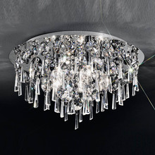 Round LED crystal ceiling lamp living room bedroom restaurant postmodern minimalist atmosphere home light luxury European style 2024 - buy cheap