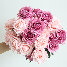 Искусственная Роза, шелк + пластиковый цветок, имитация цветов, подарок на День святого Валентина для дома, искусственная Роза 2024 - купить недорого