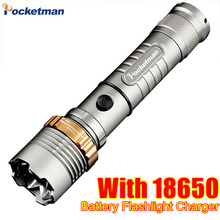 Linterna LED impermeable zk50, 4000 LM, XML, T6, linterna con zoom, con cargador de CA y batería de 18650 2024 - compra barato