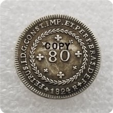 1824 Brasil 80 Reis copia de monedas 2024 - compra barato