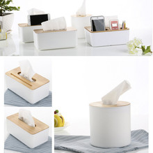Paper Primary color wood oak Car Home Rectangle Shaped Tissue Box Container Towel Napkin Tissue Holder 2024 - buy cheap