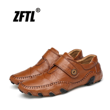 ZFTL New Man Casual Genuine leather shoes men's Peas shoes octopus driving shoes Big size male Leisure Boat shoes Handmade  025 2024 - buy cheap