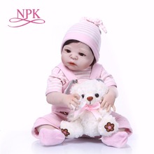 NPK brand baby reborn dolls for sale 23"57cm girl baby silicone dolls child bath toy boneca reborn alive Bebes reborn menina 2024 - buy cheap