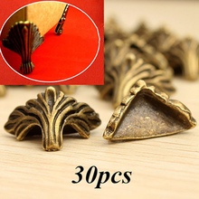 30PCs Box Corner Foot Protector Desk Box Edge Antique Bronze Pattern Carved 19mm x 11mm 2024 - buy cheap