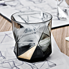 Креативная цветная стеклянная Бытовая термостойкая чайная чашка для воды, чашка для сока, посуда для напитков, индивидуальное виски, пивное вино, серое стекло 50JB033 2024 - купить недорого