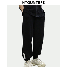 High Street Loose Fit Drawstring Pants Casual Spring New Trousers Black Sportswear Jogger Pants Fashion Hip Hop Clothing for Men 2024 - buy cheap