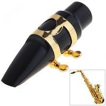 Boquilla de saxofón Alto, con tapa y boquilla, Clip y boquilla, color negro y dorado 2024 - compra barato