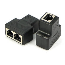 1 To 2 Ways RJ45 Ethernet Network Cable Female Splitter Connector Adapter Well 2024 - buy cheap