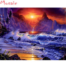 5D DIY Diamond Painting Setting Sun Scenery Cross Stitch Full square/Round Diamond mosaic diamond Embroidery rhinestones  decor 2024 - buy cheap