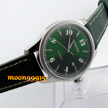 "Relógio masculino parnis verde, 2024 - compre barato