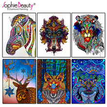 Sophie Beauty-Kit completo de pintura de diamantes Diy, bordado de diamantes de imitación de animales coloridos, para hacer mosaicos, C187 2024 - compra barato