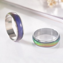 Креативный Рождественский подарок для детей, кольцо для родителей с эмоциями и настроением, кольцо из сплава с изменением цвета, товары для вечеринок 2024 - купить недорого