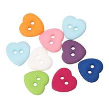 Resin Sewing Button Scrapbooking Button Heart At Random Two Holes 12mm x 12mm,100 PCs new 2024 - buy cheap